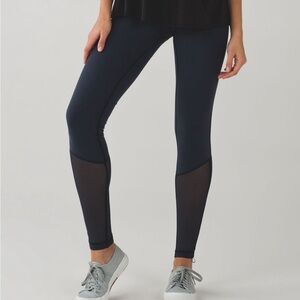 Lululemon Sweaty Endeavor Tight *Full-On Luon size 0 Inkwell Blue